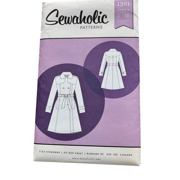 Sewaholic sewing pattern lot of 5 size 0-16 variety tops dress jacket coat UNCUT - Picture 7 of 7